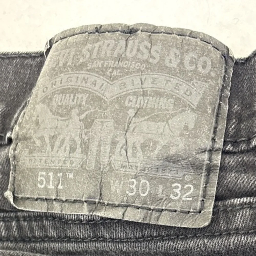 Levi's 511 Slim Black Jeans‎ W30 L(29) Stretch Water Less Denim